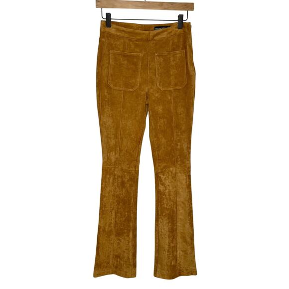 Blank NYC Faux Suede Patch Pockets Pants Womens 25 Toasted Caramel Boot Cut - Picture 2 of 12